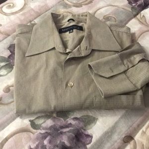 Men’s KENNETH COLE long sleeve dress shirt size l in taupe color